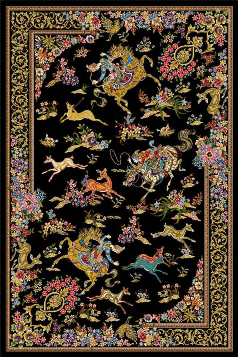 Silk carpet - code 5555