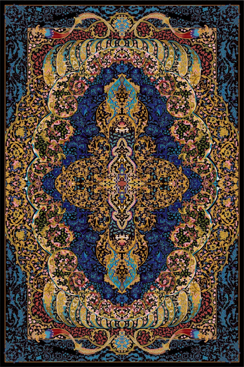 Silk carpet - code 5562
