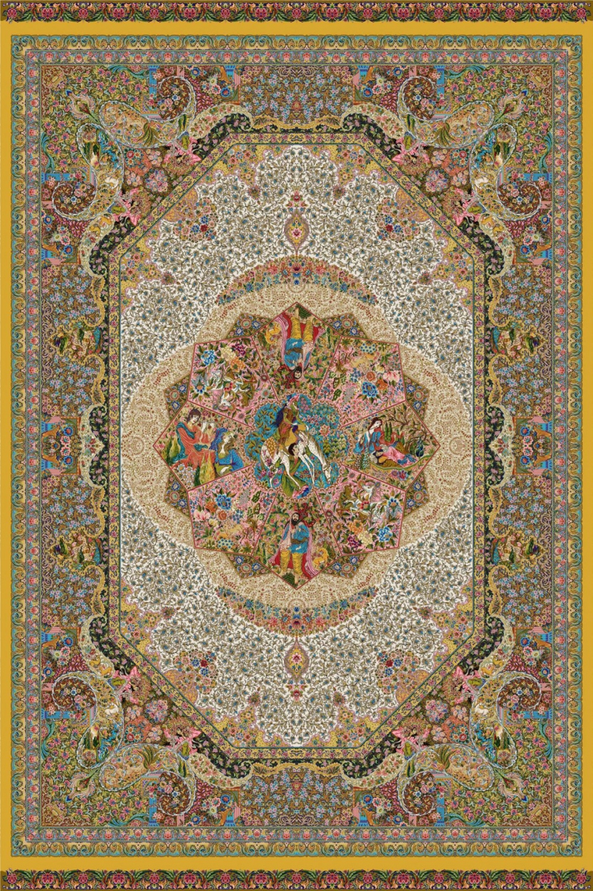 Silk carpet - code 5556