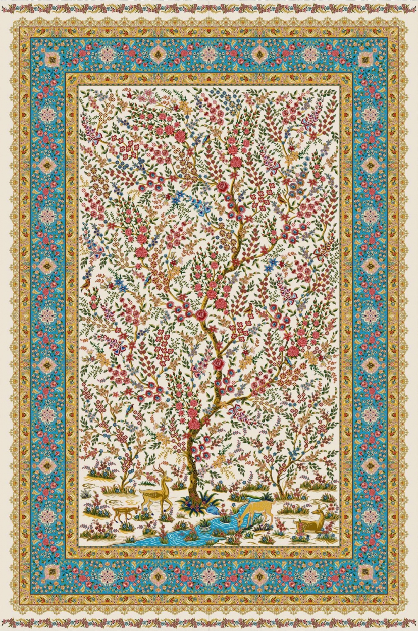 Silk carpet - code 5563